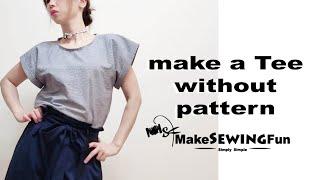 Make a tee without pattern | Quilting tutorial | Tuto couture | sewing