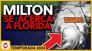 #Milton se acerca a #Florida. Se debilita a categoría 4 y entrará entre Sarasota y Tampa.