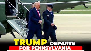 President Trump departs Joint Base Andrews, heads to Allegheny County Airport, Pennsylvania
