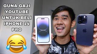 GAJI YOUTUBE BELI IPHONE 14 PRO  DEEP PURPLE CANTIKNYA 