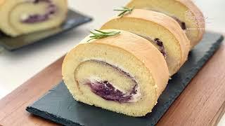 Blueberry Swiss Roll 蓝莓瑞士卷