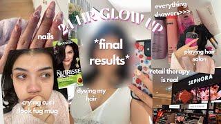 GLOW UP WITH ME  *realistic* | dyeing my hair, retail therapy, etc.