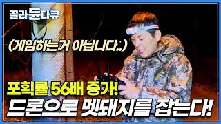 "요즘에는 최첨단 드론으로 멧돼지를 잡습니다" 드론 사용 후 멧돼지 포획률 56배 증가!│돼지열병을 막기 위한 멧돼지와의 전쟁│유해 야생동물 피해방지단│극한직업│#골라듄다큐