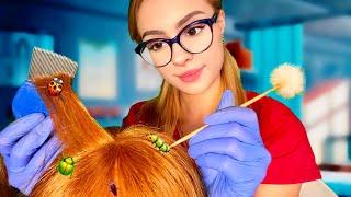 ASMR School Nurse Lice Check Roleplay‍️ Lice Removal & Scalp Treatment ‍️