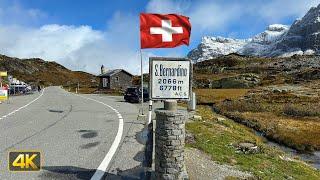 Driving the San Bernardino Pass in the Swiss Alps, Switzerland 