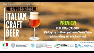 A True Italian Taste Masterclass Preview: Untapped Secrets of Italian Craft Beer