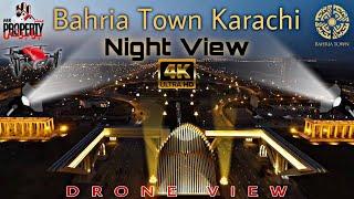 Bahria Town Karachi Drone View | 4k Ultra HD | Night View