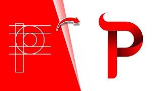 How to Make P letter logo design | Coreldraw Tutorials