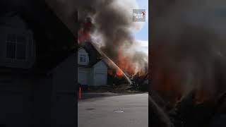 BC house explosion, fire caught on camera