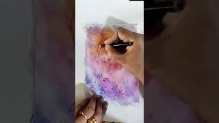 watercolour glazing technique #shortsfeed #shortsvideo