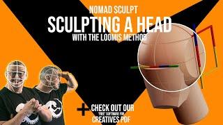 SCULPTING A HEAD IN NOMAD SCULPT using the Loomis Method - Part 1 - Basic scaling