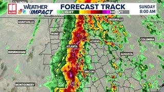 Overnight thunderstorms move out of metro Atlanta | Live radar