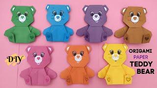 ORIGAMI TEDDY BEAR/Care Bears Craft/How to Make a Cute and Easy Paper Teddy bear/DIY/Gift Ideas