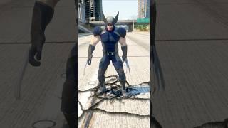 GTA V : IRON MAN GET AMBUSHED BY ZOMBIE WOLVERINE, BLUE HULK TAKES REVENGE!  #shorts
