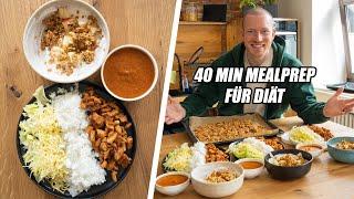 3 Tage Meal Prep in 40 Min für DIÄT & MUSKELAUFBAU