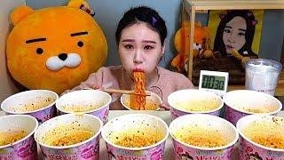 SUB) 도전먹방 까르보불닭볶음면 10컵 Challenge Mukbang eating show