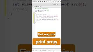 print array in c++. #shorts #printarray #programmingshorts