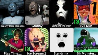Granny Dark Madness, Granny, Slendrina, Evil Nun, Ice Scream 1, Slendrina The killer.. #littlemaster