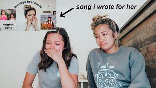 sister reacts to song i wrote for her *she cried*