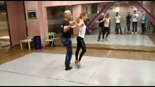 Salsa  on1 Tutorial #3 Titanic, Butterfly, Turns Intermediate combinations with music