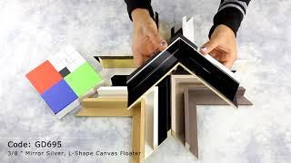 Corner Samples: Custom-made Canvas Floater Frames: 3/8" Collection #CanvasFrames
