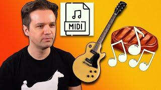 use a MIDI file to create a backing track