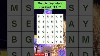 Observation Visual Test  7 Seconds For you to Spot "ITALY" | Try Your Skills #search #puzzle #shorts