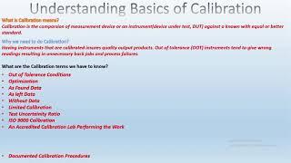 Understanding Basics of Calibration