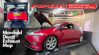 Full Piper Exhaust System and Ecutek Tuning Honda Civic Fn2 Type R