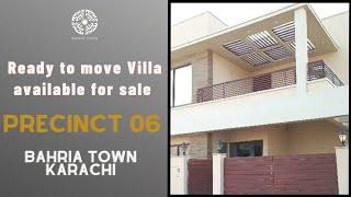 Bharia Town Karachi || Precinct 06 || Ready to move villa || A+ Construction ||  0331-2396136