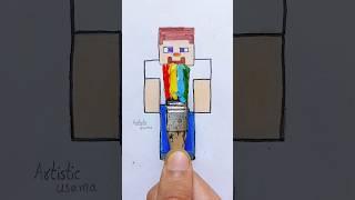 Minecraft Steve colored brush satisfying art #art #Minecraft #artisticusama