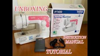 HOW TO USE BROTHER JV1400 PORTABLE SEWING MACHINE FOR BEGINNERS/TUTORIAL/UNBOXING