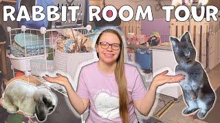 2022 RABBIT ROOM TOUR: Bunny Room Tour Featuring Organization and DIY Cage