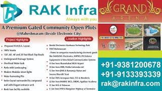 Low budget Grand Arena Luxurious Premium gated community open Plots @ Maheswaram