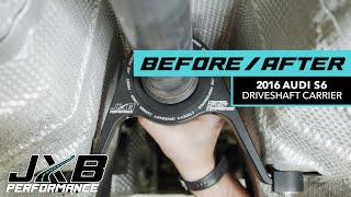 Audi C7 S6 Driveshaft Flex Before/After Installing JXB Performance Driveshaft Carrier