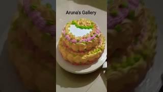 Double Decker Cake | #doubledeckercake #easycakerecipe #happybdaycake  #cakeshorts | Aruna's Gallery