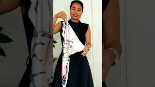 #silkscarf #scarfhacks #elegantstyle #scarf #stylingblog how to wear silk scarves