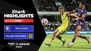 Perth Glory v Wellington Phoenix - Shark Highlights | Isuzu UTE A-League 2024-25 | Round 02