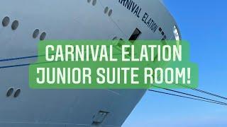 Carnival Elation Junior Suite Cabin P225 quick room tour.#Carnival #Cruise #Suite #RoomTour #Orlando