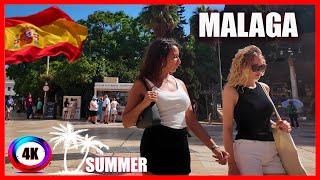 Malaga Spain in Summer 2024  Travel Walking Tour 4K  Málaga