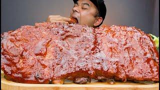 BABY BACK BBQ PORK RIBS | YOBAB MUKBANG ASMR | VERY TENDER | ALFIE EATS