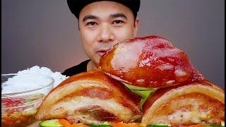 ROASTED PORK JOWL | MUKBANG ASMR | LECHON PISNGI NG BABOY | ALFIE EATS