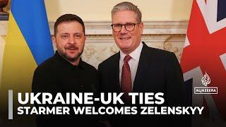 Zelenskyy embraced by British PM Starmer a day after clashing with Trump