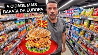 Provando COMIDAS DE SHOPPING na cidade mais barata da Europa 