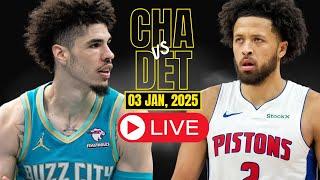 LIVE : Detroit Pistons Vs Charlotte Hornets Full Game  | NBA Live | JAN 03 2025 | 2K24