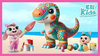 Dinosaur Makeup Fun | Paint On Dinosaurs | Eli Kids Songs & Cartoon