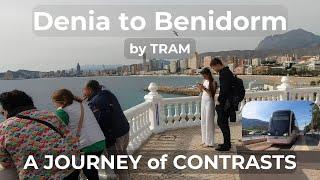 Two Worlds in One Trip: Denia to Benidorm by Tram  #benidorm #4kvideo #walkingtour