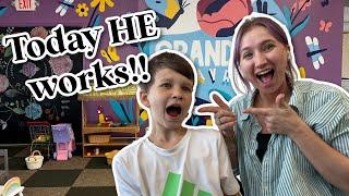 10 Year Old Works a FULL SHIFT at Grandma's Playroom | DITL Vlog