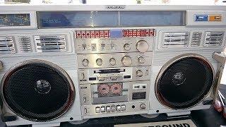 Custom white pearl Conion C-100FF vintage boombox