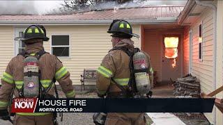 Multiple departments battle a two-alarm fire on N. Cool Road